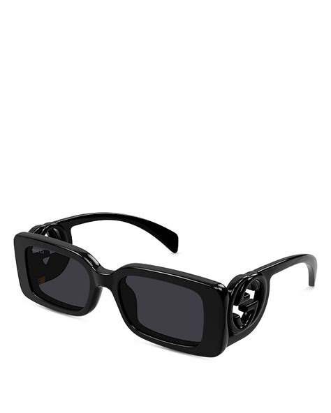 gucci white rectangular sunglasses|gucci unisex fashion 54mm sunglasses.